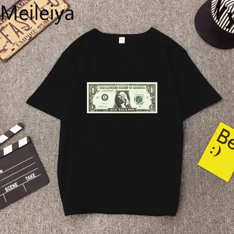 

Vogue Uzzang Original Dollar Funny Printed T Shirt Women Tshirt Short Sleeve Loose Half Sleeve O-Neck Tops Tees