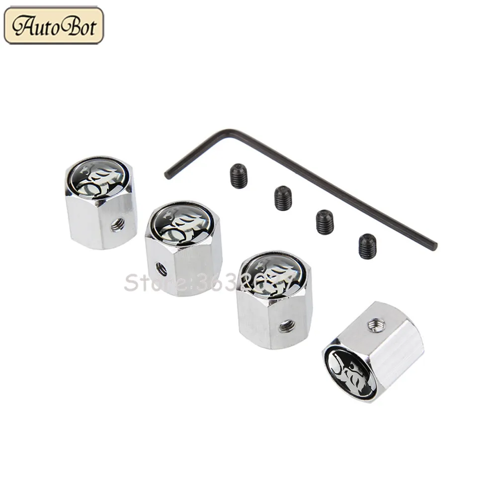 

4pcs Car Wheel Tire Valve Caps Anti-Theft Cover For Holden Captiva Monaro Commodore Statesman Colorado VT VX VU VY VZ VE HSV