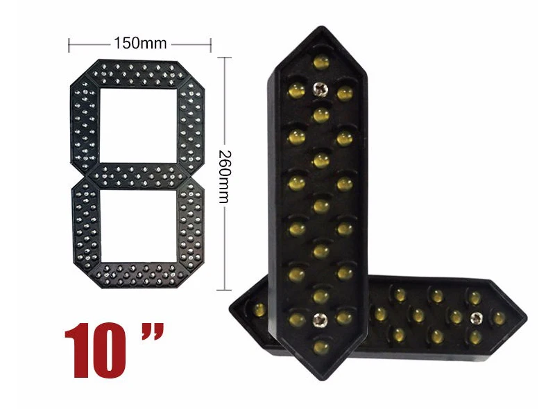 4 10 Inch Yellow Color 7 Seven Segment LED Digital Number Display Module 1