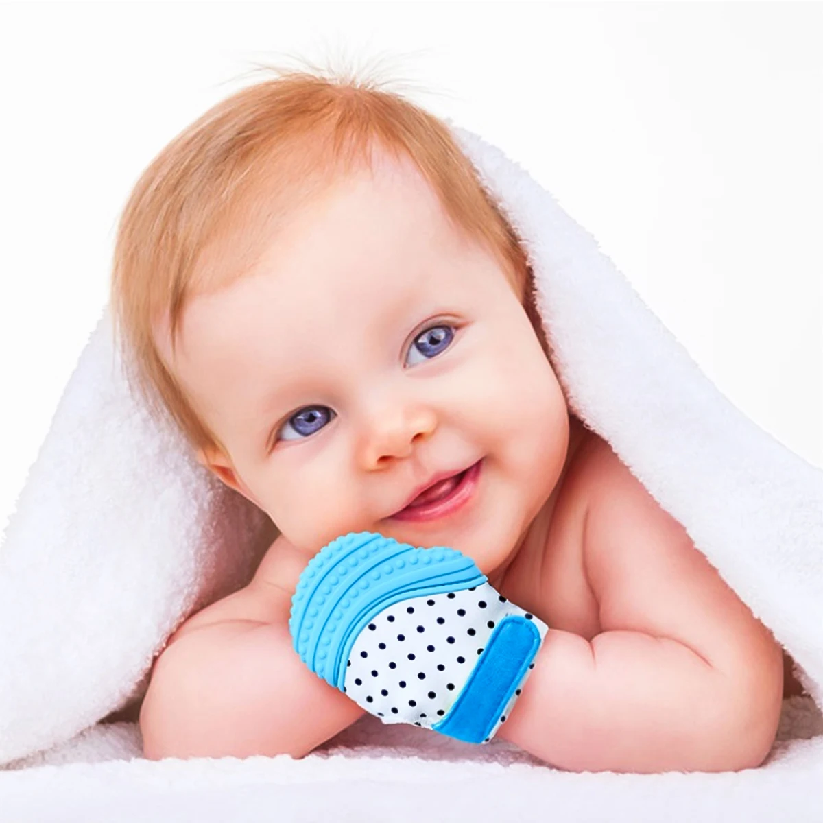 

1Pcs Baby Silicone Self-Soothing Teether Glove Toddler Gum Pain Relife Protective Glove