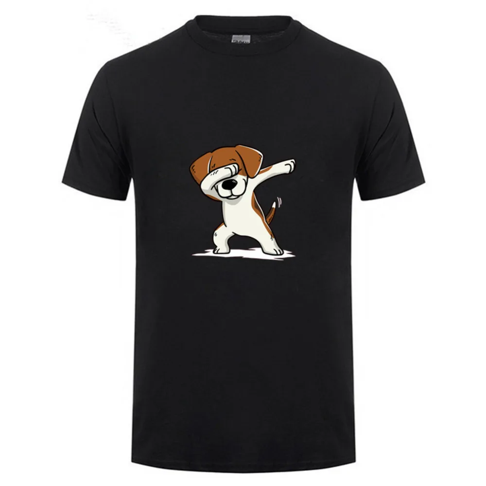 2018 уникальная мужская футболка Dabbing Beagle Harajuku Повседневная с принтом в греческом