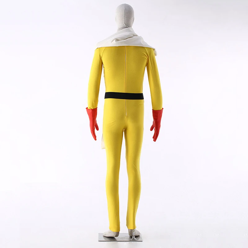 Anime-ONE-PUNCH-MAN-Saitama-Cosplay-Costume-Set-Customize-Size-Jumpsuit-Cloak-Belt-Gloves-Set-For (2)