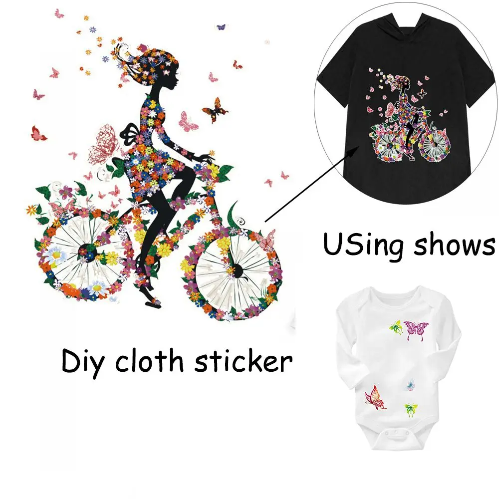 Красивые милые велосипедные нашивки для девочек утюжок перекачки тепла моющиеся