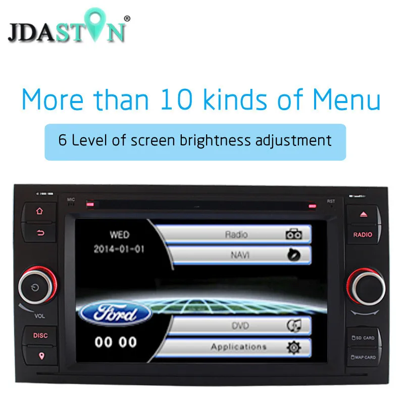 JDASTON 2 Din 7 Inch font b Car b font DVD Player For Ford Mondeo Focus