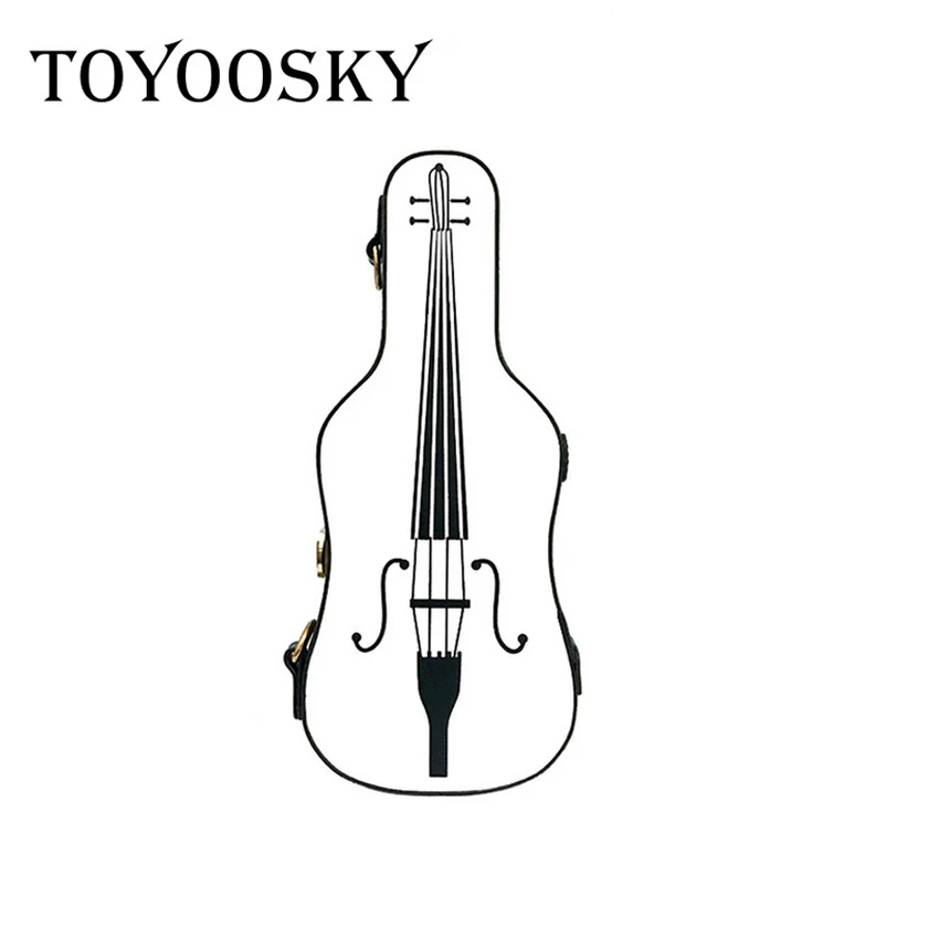 

TOYOOSKY Fashion 2017 Unique Women Violin Pattern Tote Bags Messenger Bag Girls PU Leather Crossbody Shoulder Bag Handbag White