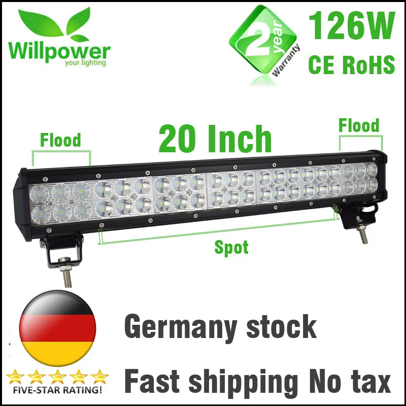 Waterproof combo beam 10100lms 20 inch 126w offroad led light bar work light 4x4 car LED light bar 12v wiring harness Waterproof combo beam 10100lms 20 inch 126w offroad led light bar work light 4x4 car LED light bar 12v wiring harness