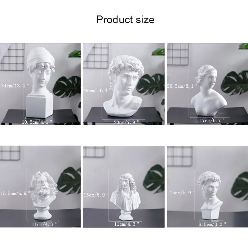 Всемирно известная статуя мини фигурка Moliere/Венера штукатурка рисунок Декор Орнамент полимерный бюст эскиз Практика Модель ремесла домашний декор