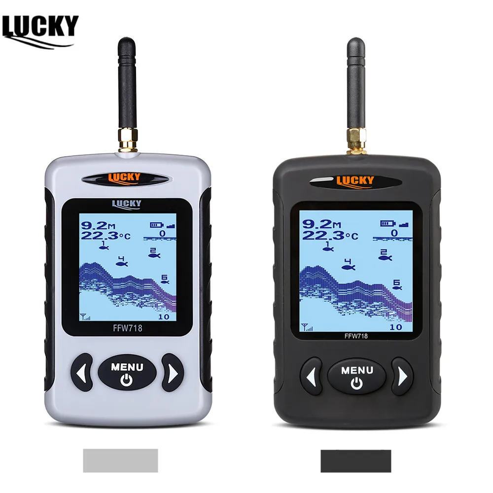 Russian MenuLucky FFW718 Wireless Portable Fish Finder Black Grey Color Optional