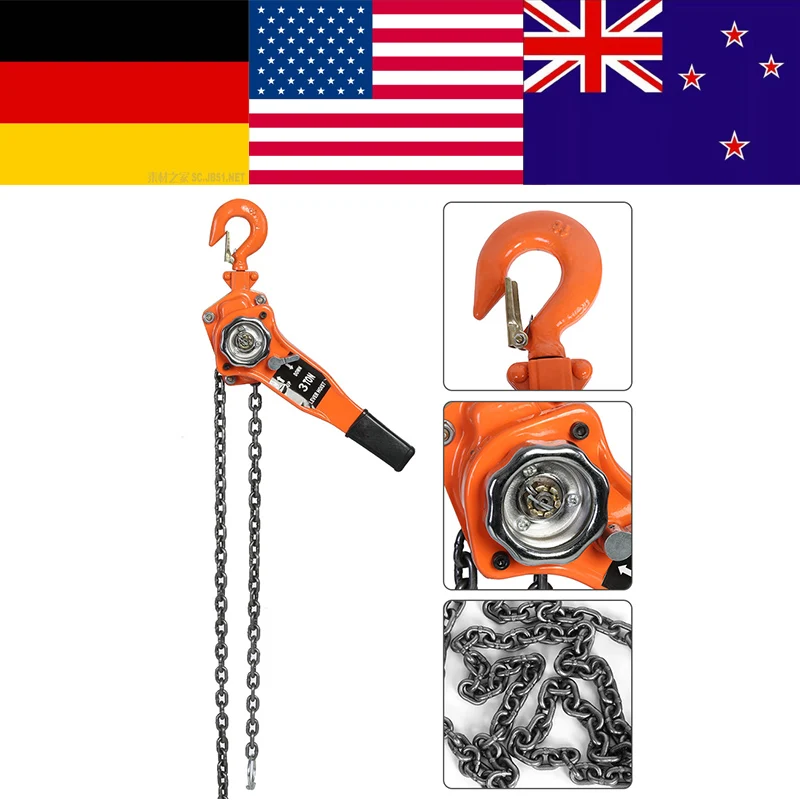 Buy 1 Pcs 3t/3000kg Chain Block Hoist Ratchet Hoist