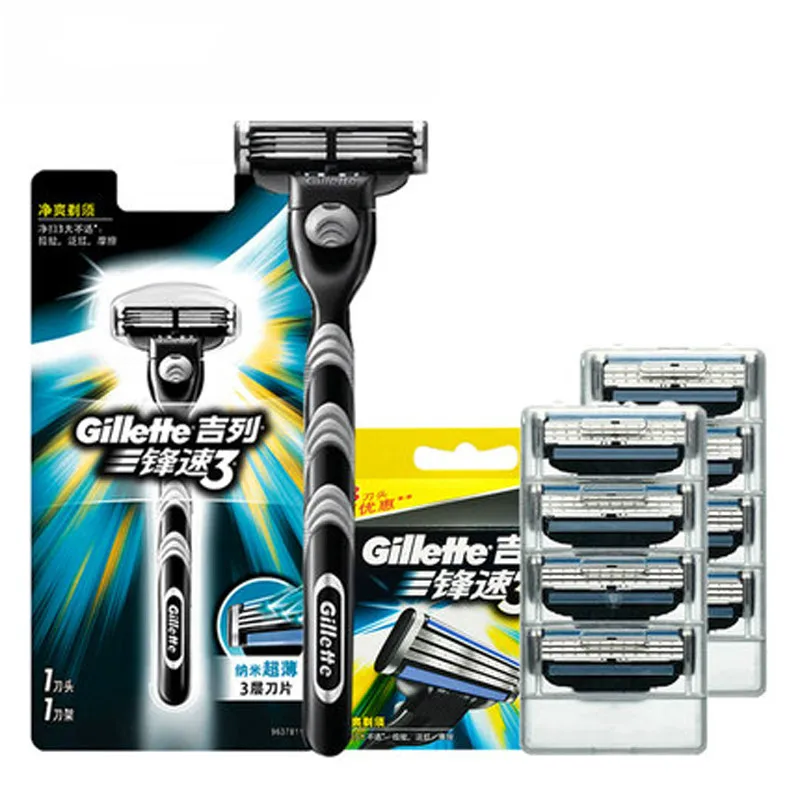 

Original Gillette Mach 3 Razor Razor Blades Mach3 Brand for Men Beard Shaved Razor Blade Travel Case Shaving and Hair Removal