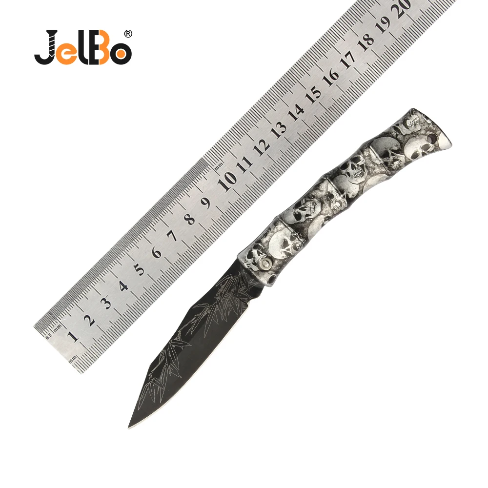 JelBo Мини Портативный нож инструменты для выживания на открытом воздухе складной нож лезвие из нержавеющей стали для кемпинга охоты складной нож - Цвет: White dragonfly