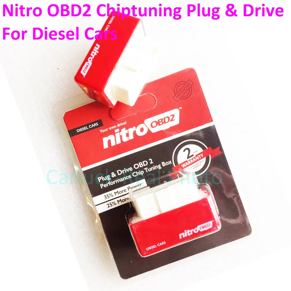 Идеальный Nitro OBD2 NitroOBD2 дизельный интерфейс настройки чипа Nitro OBD2 Plug and Drive больше мощности/больше крутящего момента obd сканер