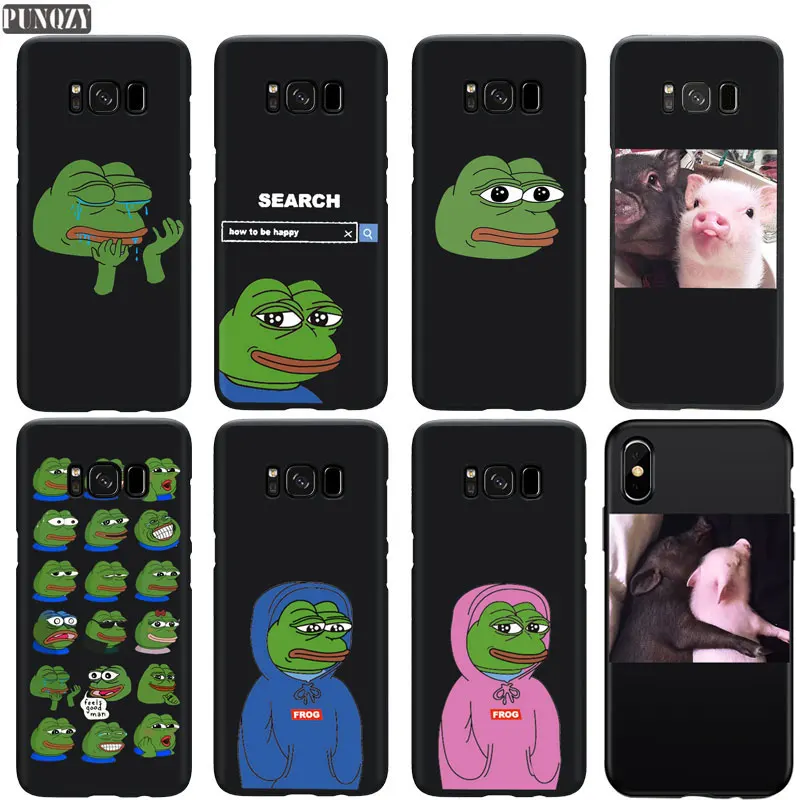 

Funny Pepe the Frog Couple Phone Case For Samsung S10 S8 S9 Plus S7 TPU Silicone Cover For iphone 11 pro MAX XR 8 6S 7 Plus XS X