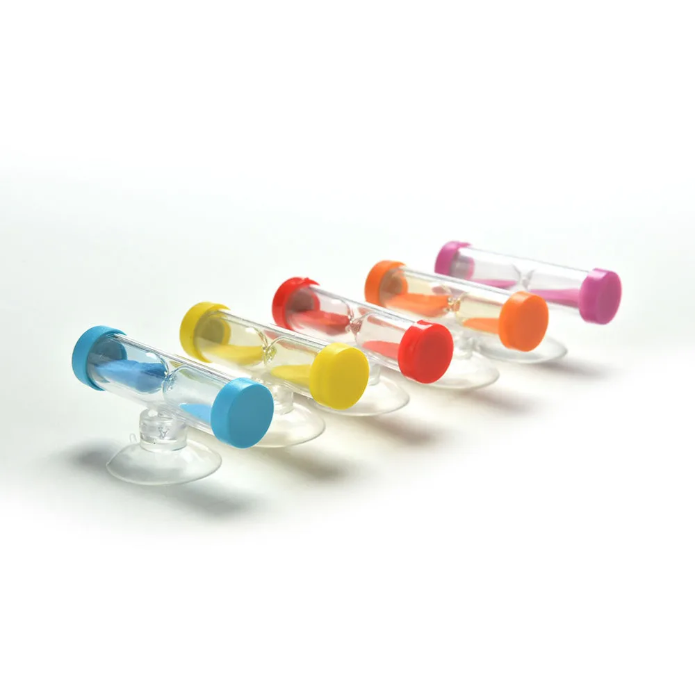 

Mini 3 Minutes Sandglass Hourglass Sand Clock Timer Ampulheta For Tooth Brushing Shower Timer Suction Cup Home Decor