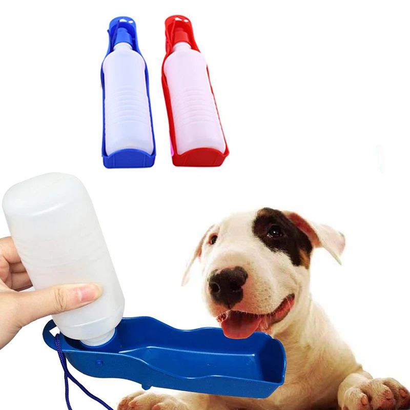 

250ml Dog Water Bottle Feeder Container Plastic Portable Water Bottle Pets Supplies Outdoor Travel Pet Drinking Water Feeder