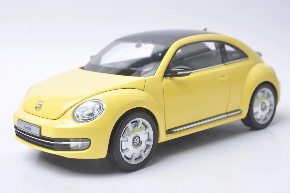 118 Diecast Model for Volkswagen VW Beetle Coupe Yellow Mini Alloy Toy