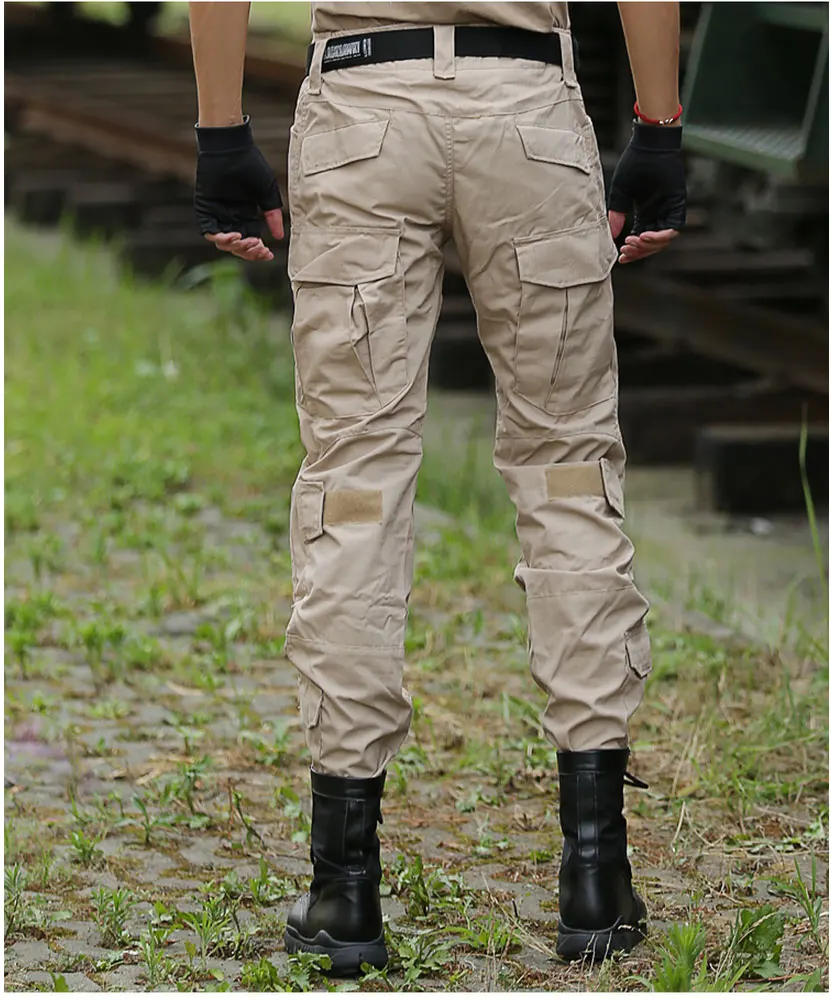 Тактические брюки военные брюки карго Мужские наколенники спецназ армейская камуфляжная форма для страйкбола одежда охотник поле боевые брюки Лесной