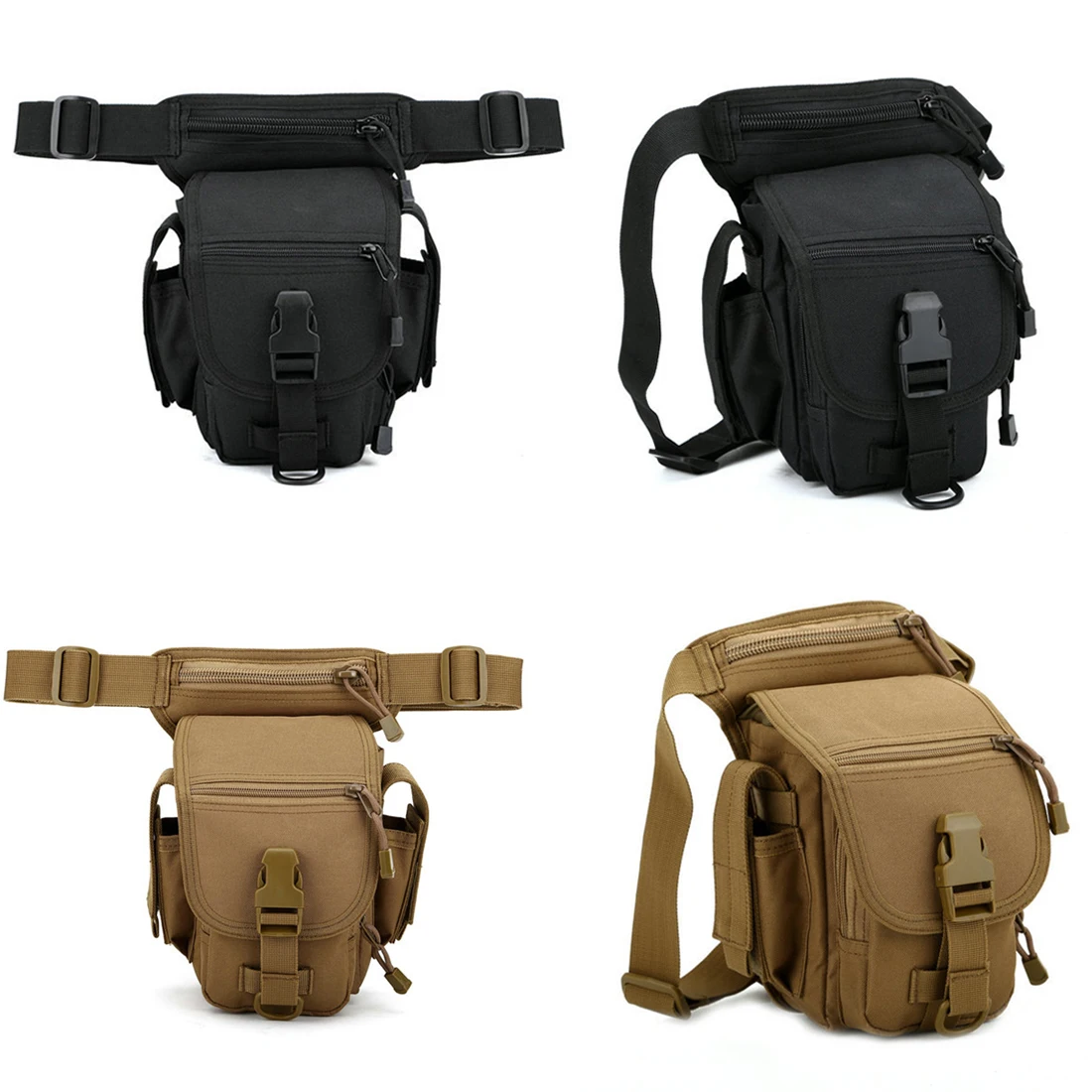 Emarald Men Drop Bag Thigh Pouch Utility Military Waist Bag Casual