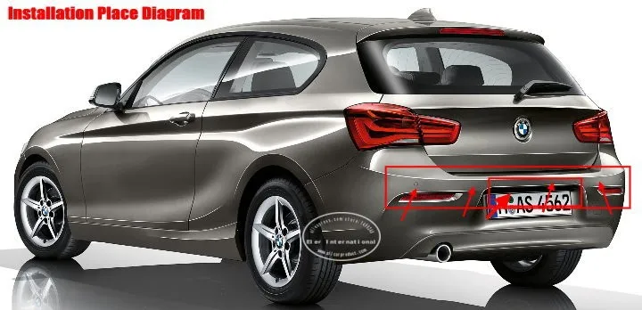 Автомобильная камера для BMW 1 M1 F20 F21, парковочные датчики заднего вида, резервная камера 2 в 1, визуальная Биби сигнализация, парковочная система