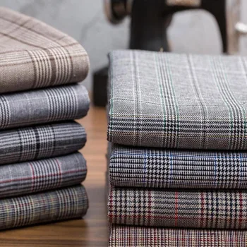 

Welsh Plaid Poly Cotton check yarn dye suit dress fabric Telas Tissue Patchwork Home Texitle craft 1 yard
