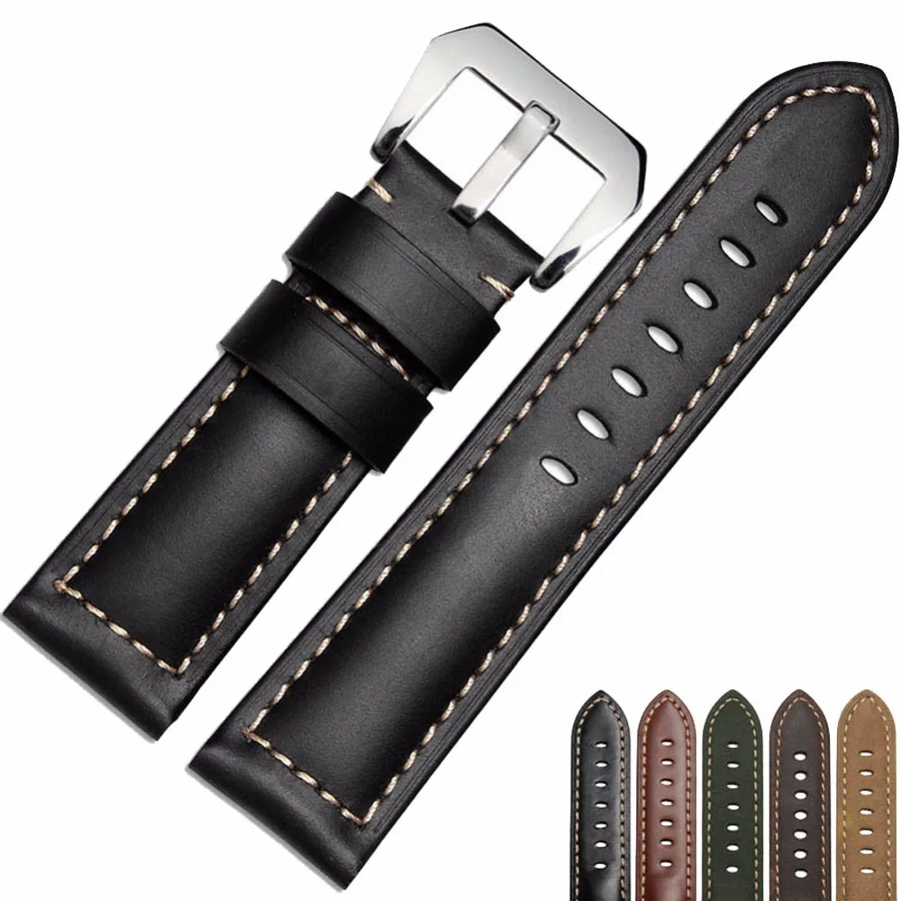 

NP24 20mm 22mm 24mm 26mm Leather Watch Strap Watch Band Man Watch Straps with Stainless Steel Buckle