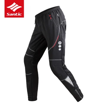 

Santic Winter Cycling Pants Fleece Thermal Windproof Mountain Road Bike Pants Leisure Bicycle Sweatpants Pantalon Ciclismo
