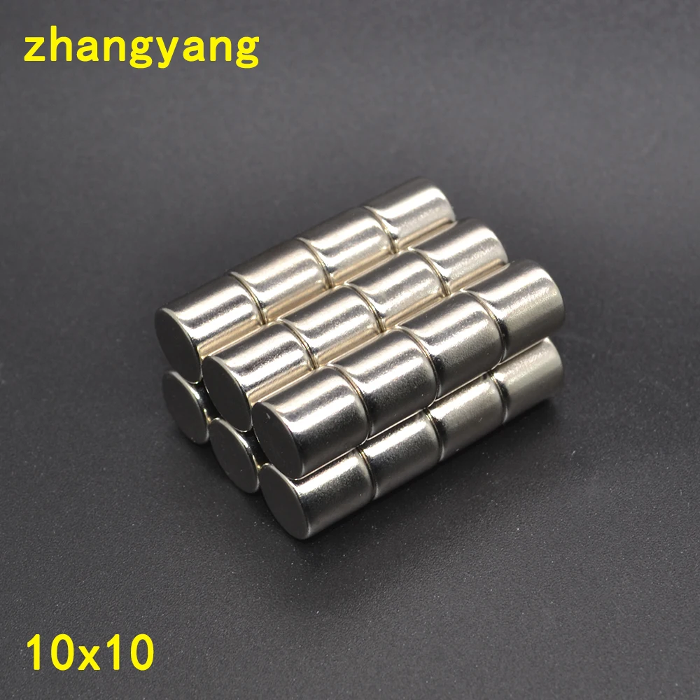 

Free shipping 50PCS 10mm x 10mm Strong Round Cylinder Magnets 10X10 Rare Earth Neodymium NEW 10*10 Art Craft Connection 10*10mm