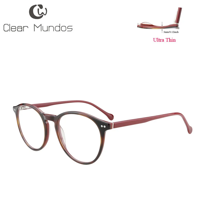 Ясно мундос современный Для мужчин/Для женщин очки Eyeware ацетатная оправа высокое качество круглые очки кадр близорукие очки для CB5081