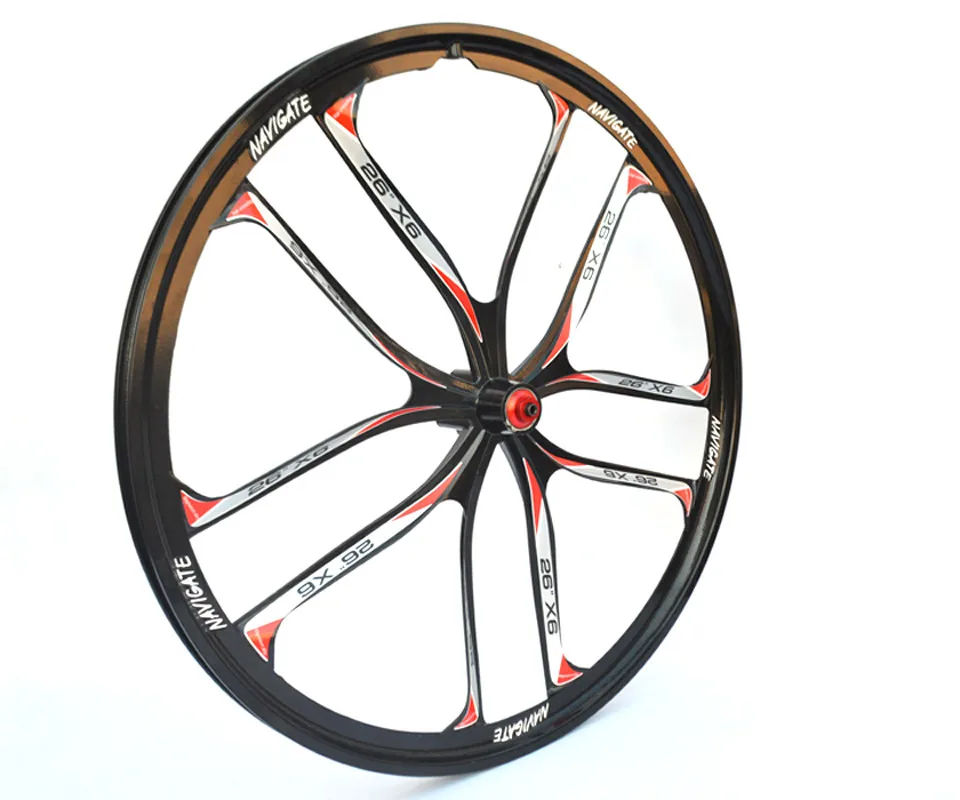 Perfect 2016 The New 26-Inch Mountain Bike Magnesium Alloy One Piece Ten Spokes Wheel Compatible 8/9/10 Speed Cassette Sprockets 10