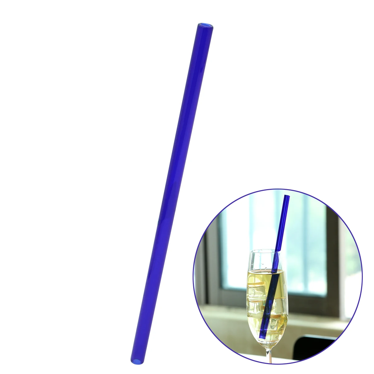 Reusable Long Straight Glass Straw Drinking Straw Healthy Eco Friendly