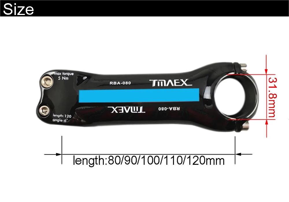 TMAEX углеродный стержень, полностью углеродный велосипедный стержень, светильник для шоссейного велосипеда, вес руля MTB, 6 градусов и 31,8 мм, Аксессуары для велосипеда, ультра светильник