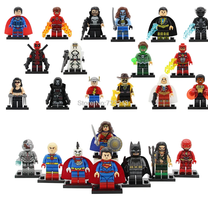 

Single sale Figure DC Batman Scott Free Bizarro Cyborg Superman The Punisher Jay Garrick Bentley Wittman Building Blocks Toys