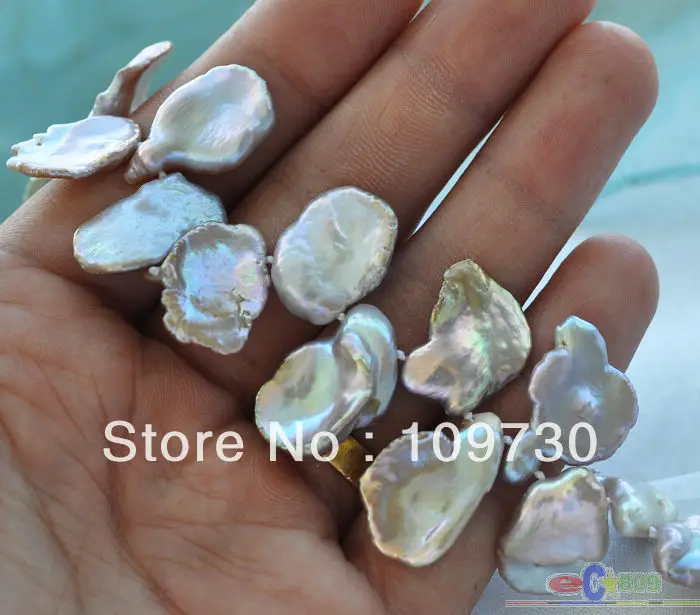 

Jewelry 00478 Huge 17" LAVENDER lamina KESHI REBORN PEARL NECKLACE