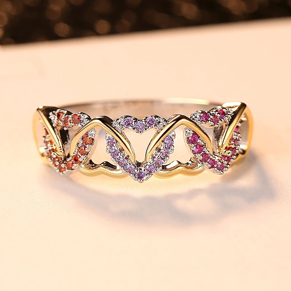 

Fashion Romantic Ring Unique Heart Design lover mood rings Jewelry for Women Female Ladies Girls B18