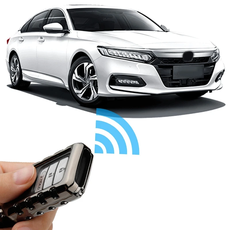 Серебристый алюминиевый смарт ключ pcmos чехол держатель для Honda Accord 2018 2019 CRV 2017 CXV