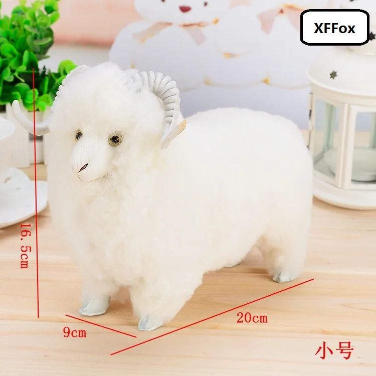 small simulation sheep model polyethylene&ampfurs real life cute doll gift about 20x9x16cm xf2124 | Дом и сад
