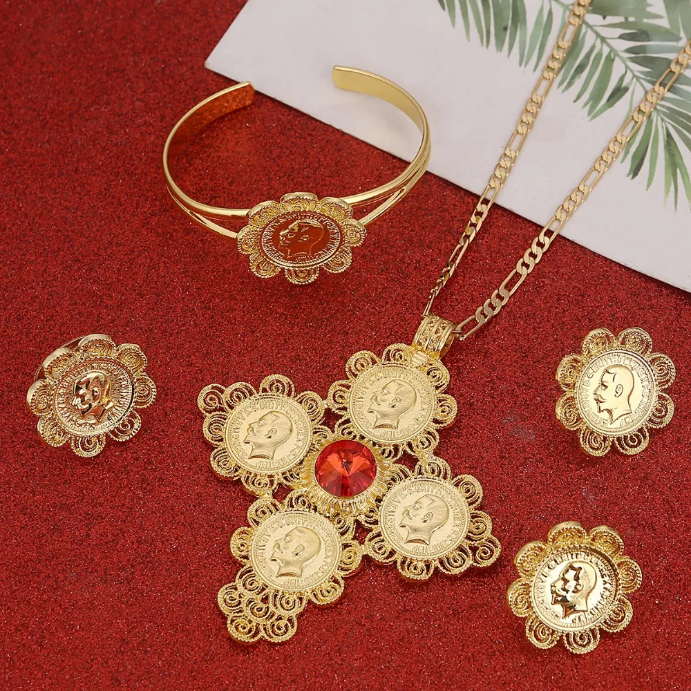 Набор украшений для женщин и мужчин набор с сине зеленым камнем|cross jewelry set|jewelry sets