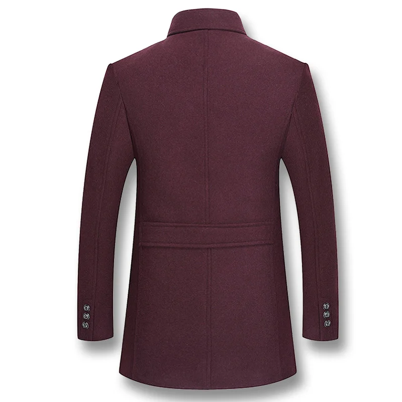 ISurvivor мужские высококачественные зимние осенние шерстяные куртки пальто мужские повседневные Модные приталенные куртки однотонного цвета большого размера
