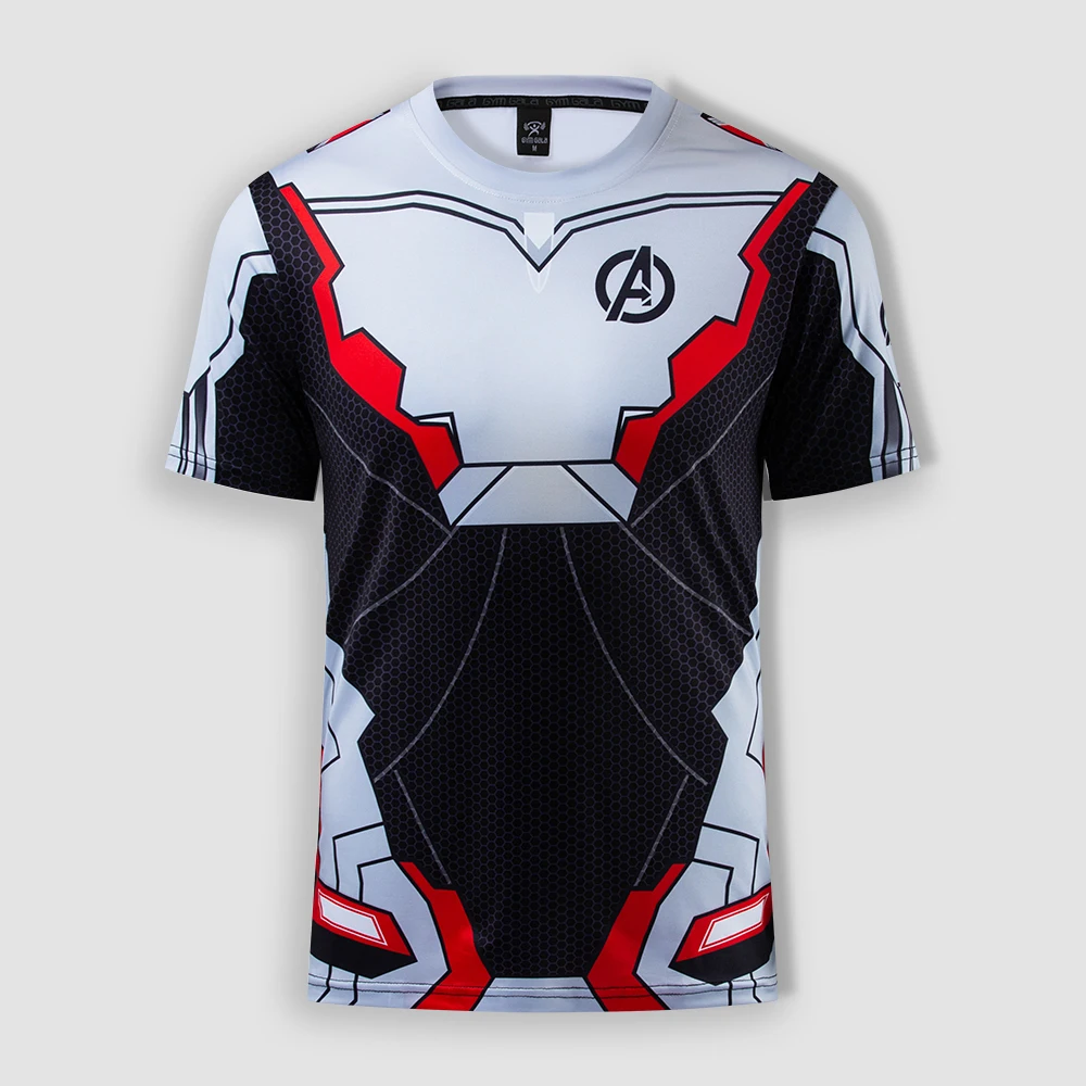 

Avengers 4 Endgame Quantum War 3D Printed T Shirts Men Compression Shirt Iron man Cosplay Costume Short Sleeve Tops For Male