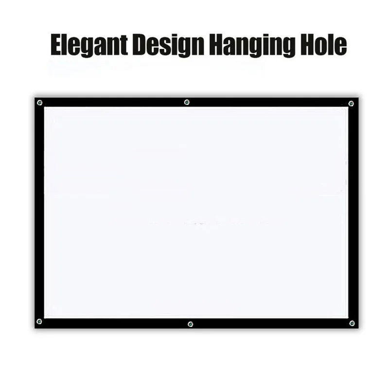 60 inch 169 Portable White Projector Screen High-definition Screen Projection Curtain Home Office Projection Screen (7)
