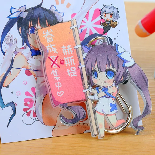 

Anime Is It Wrong to Try to Pick Up Girls in a Dungeon Hestia Cosplay Acrylic Figure Keychain Pendant Decor Keyring Xmas Gifts