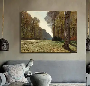 

Le Pavé de Chailly by Monet Posters and Print Canvas Painting Calligraphy Wall Pictures for Living Room Bedroom Home Decor