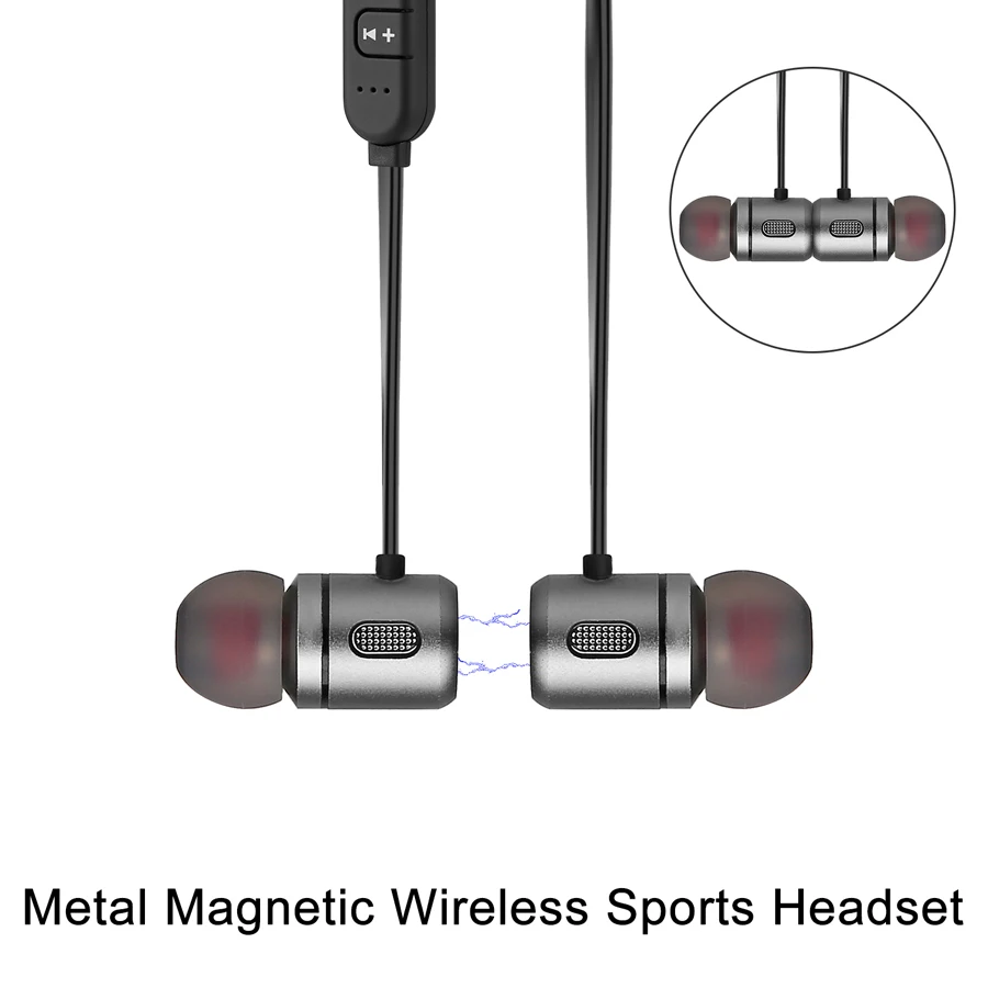 Magnetic Wireless Headphone Sports Bluetooth Earphones Headphones Handsfree Neckband Cordless Headset With Mic For Phone