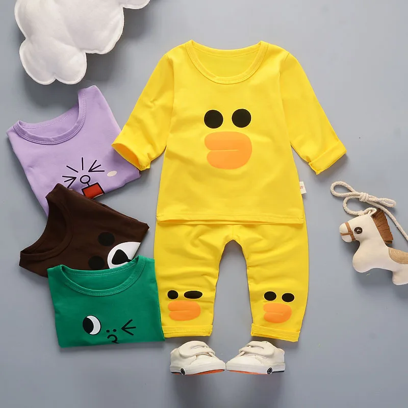 Cotton Baby Girls Clothes Winter Newborn Baby Clothes Set 2PCS Cartoon Baby Boy Girls Clothes Unisex Kids Clothing Sets Bebes