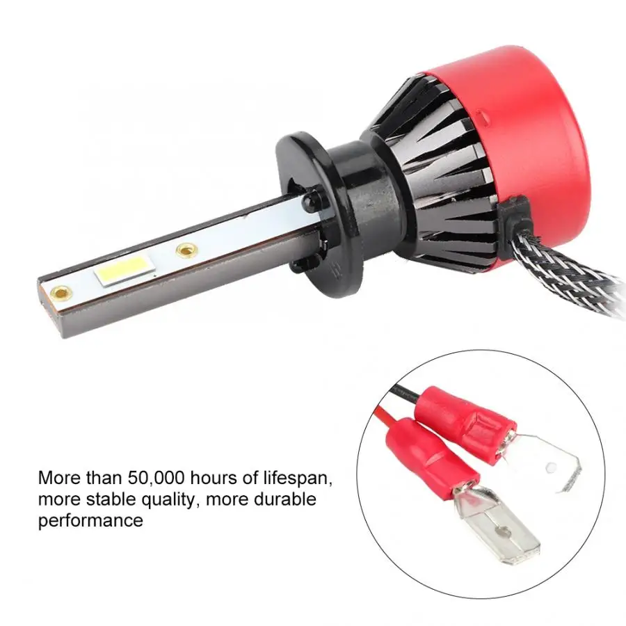 2pcs For H1 96W 6000K 9V-36V Bright White Decoding LED Headlight Auto Lamp Bulbs L8H LED Car Headlamp