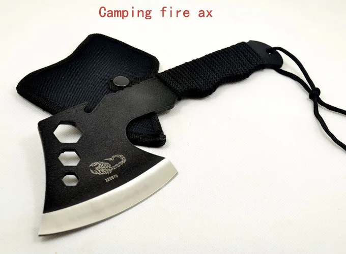 Hot!New 420 steel multifunction camping axe,car safe protable fire axes