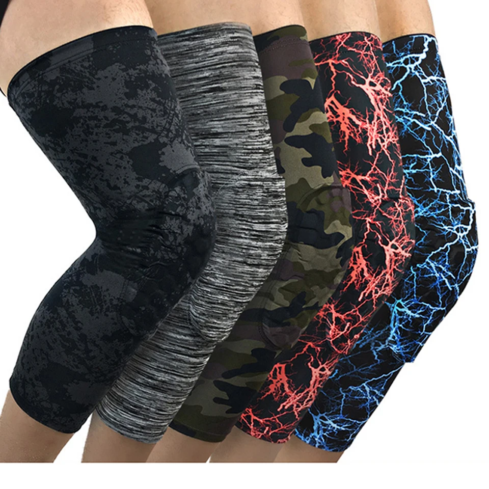 

1PCS Camouflage Basketball Knee Pads Sports Safety Knee Calf Leg Sleeve Honeycomb Pad Kneelet Guard Protective Kneepad