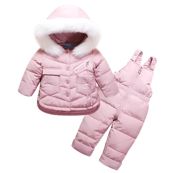 

2019 Winter Children's Clothing Set for Baby Girl Winter Jumpsuit Down Jacket for Girls Boys Coat Clothes Thicken Ski Snow Suit