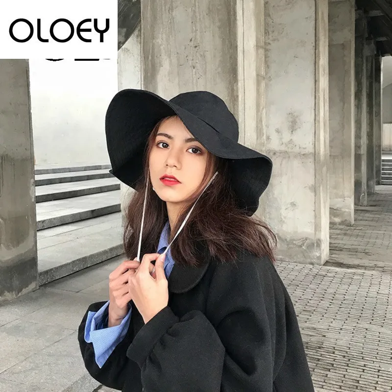 OLOEY2019 Summer Autumn Fashion Women Korean Dome Solid Color Sun