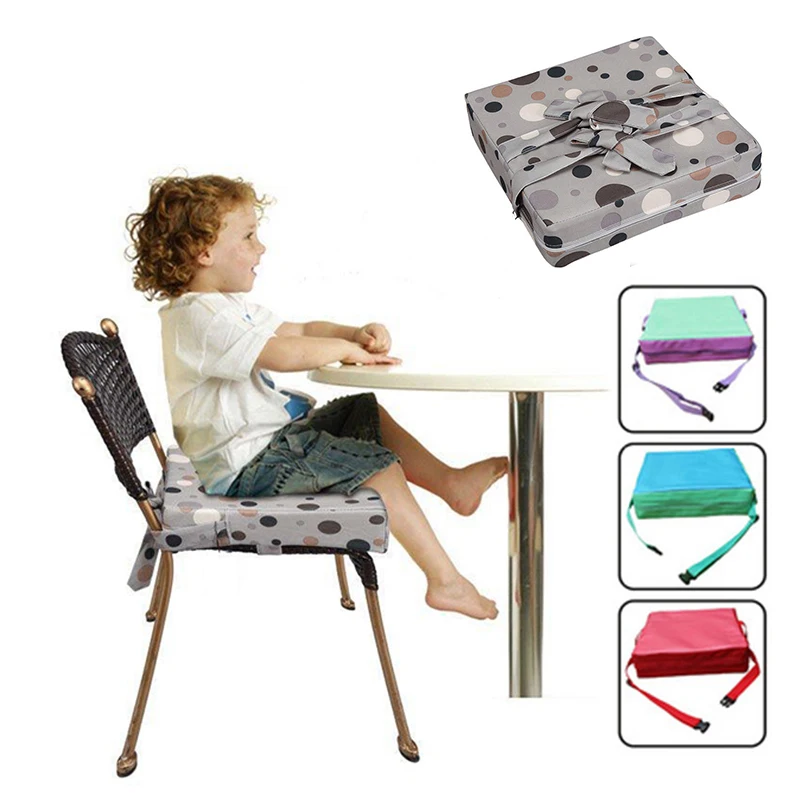 Baby Dinner Seats Cushion High Chair Mats Increased Children Height Dinning Chair Soft Cushion Foldable Infant Safety Belt